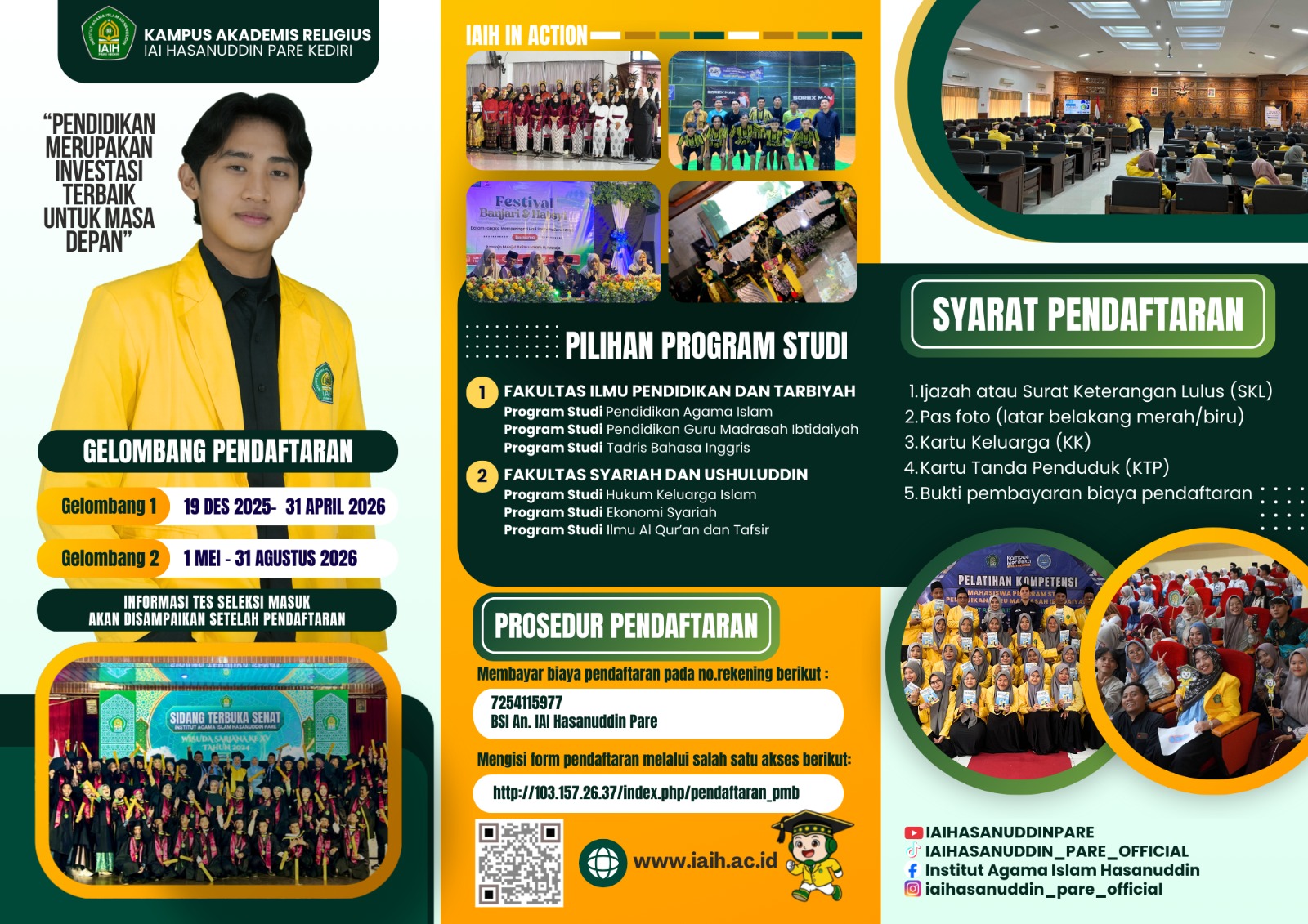 Flyer PMB IAIH halaman 1